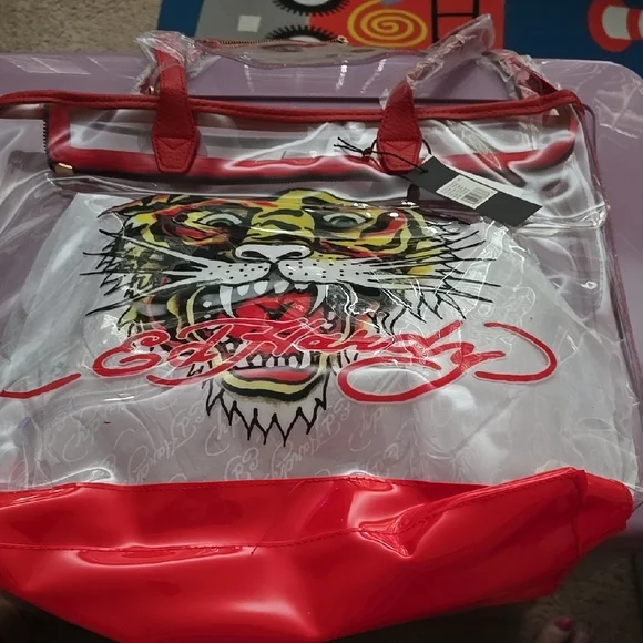 Ed Hardy | Bags | Wd Hardy Red And White Tiger Tote Bag  display picture 1